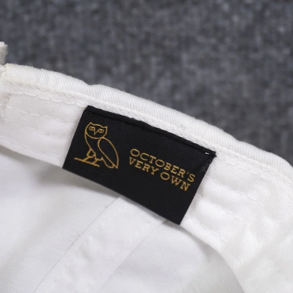 Drake OVO October's Very Own Hat White Owl Logo Baseball Strapback Dad Cap